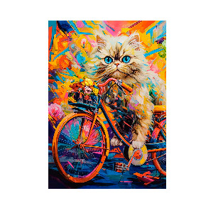 Gato en bici