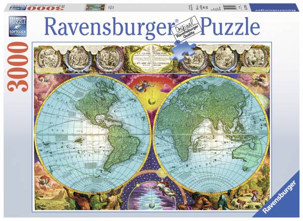 puzzle mapamundi antiguo