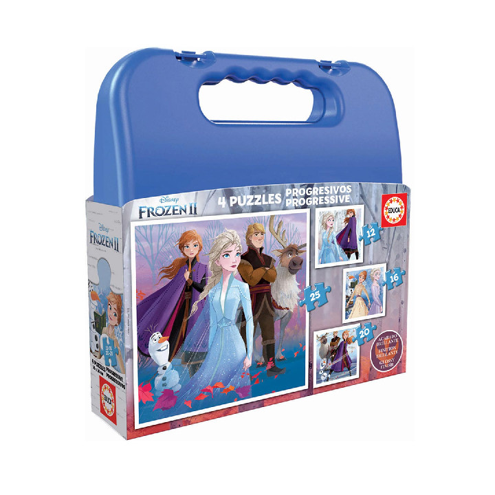 Maleta puzzles Frozen 12-16-20-25 ( Ref:  18114 )