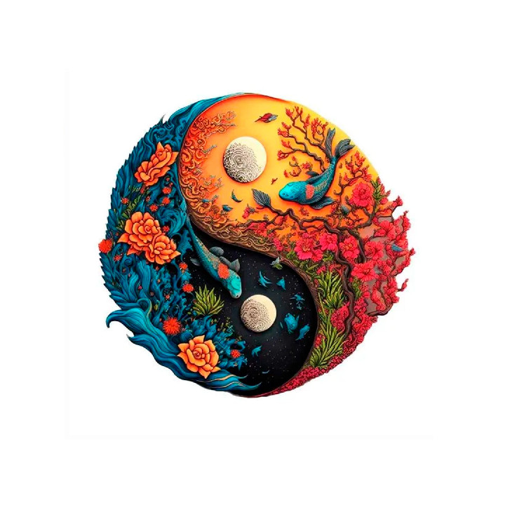 Fondo marino Yin Yang